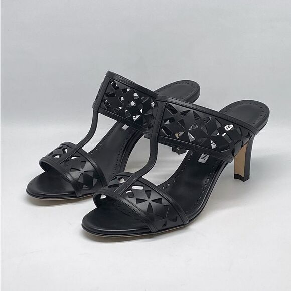 Manolo Blahnik Sophocles Perforated Mules size 37 - Picture 1 of 12